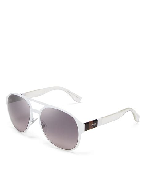 fendi white aviator sunglasses